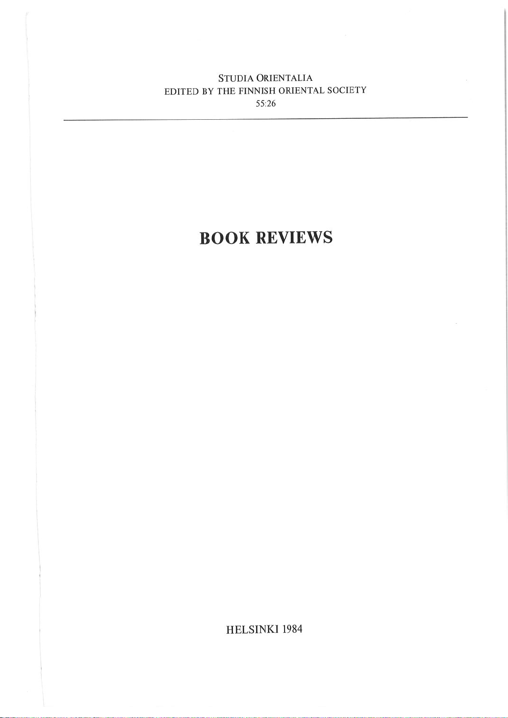 BOOK REVIEWS