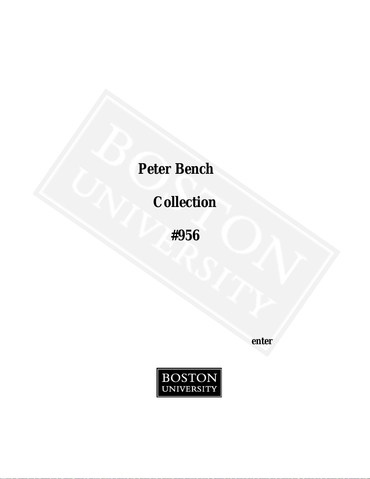 The Inventory of the Peter Benchley Collection #956
