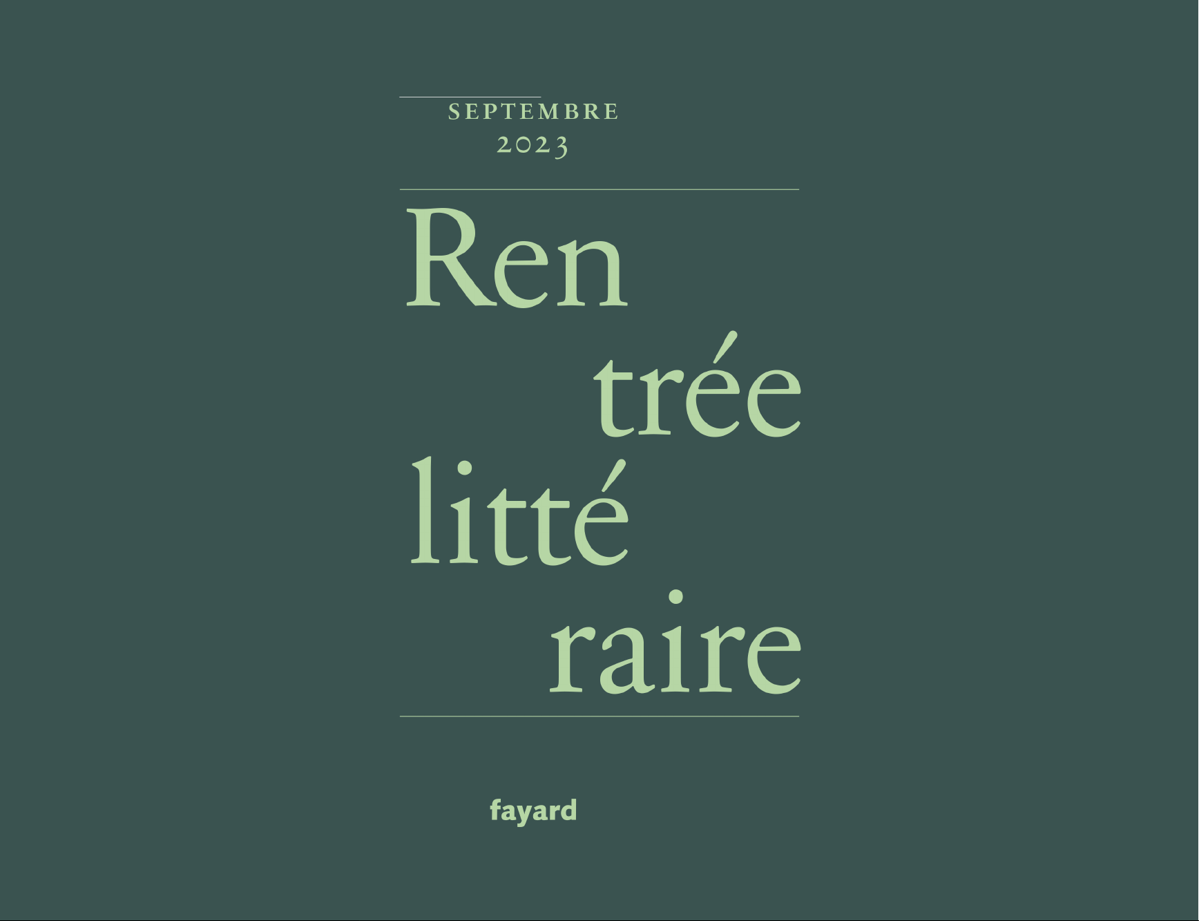 Rentrée littéraire
