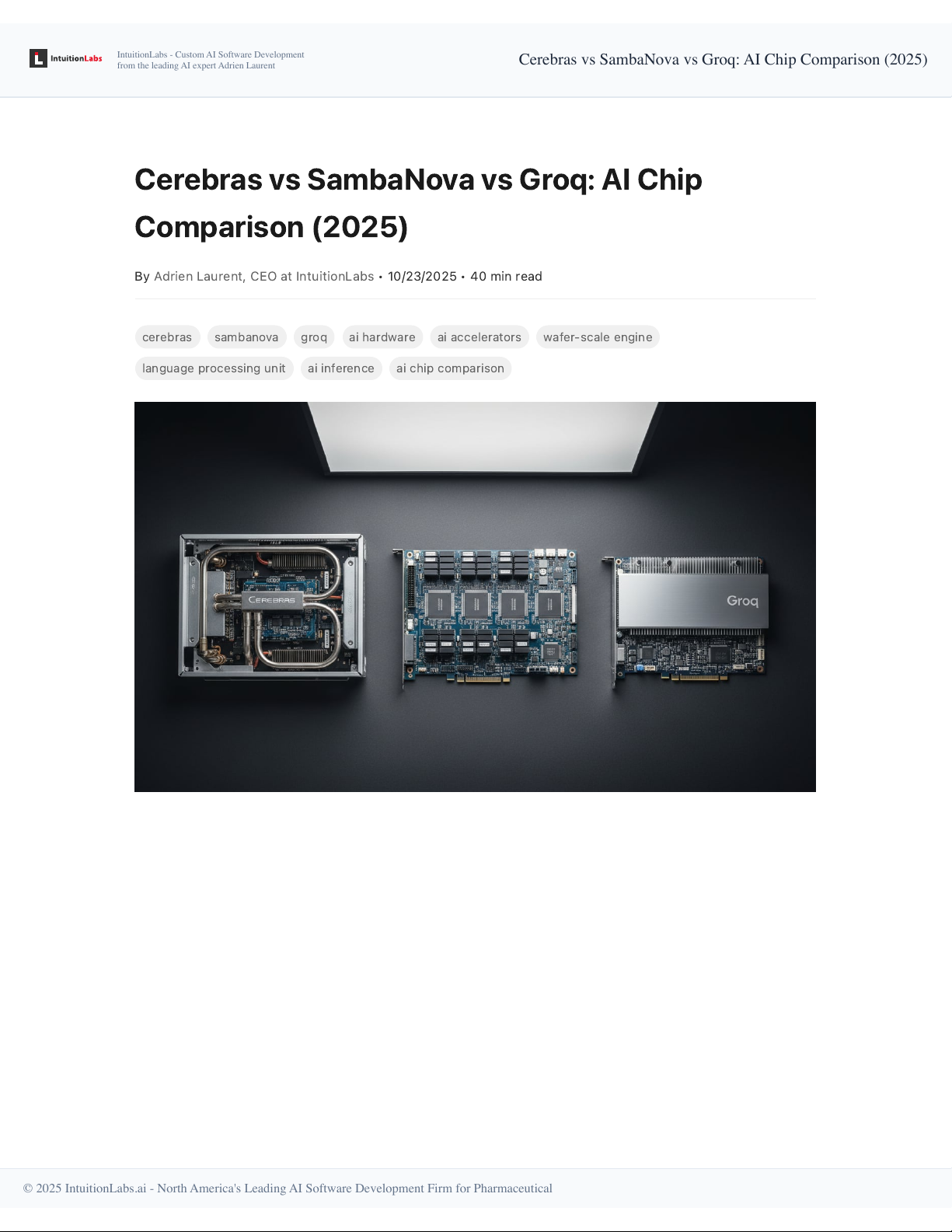 Cerebras vs SambaNova vs Groq: AI Chip Comparison (2025)