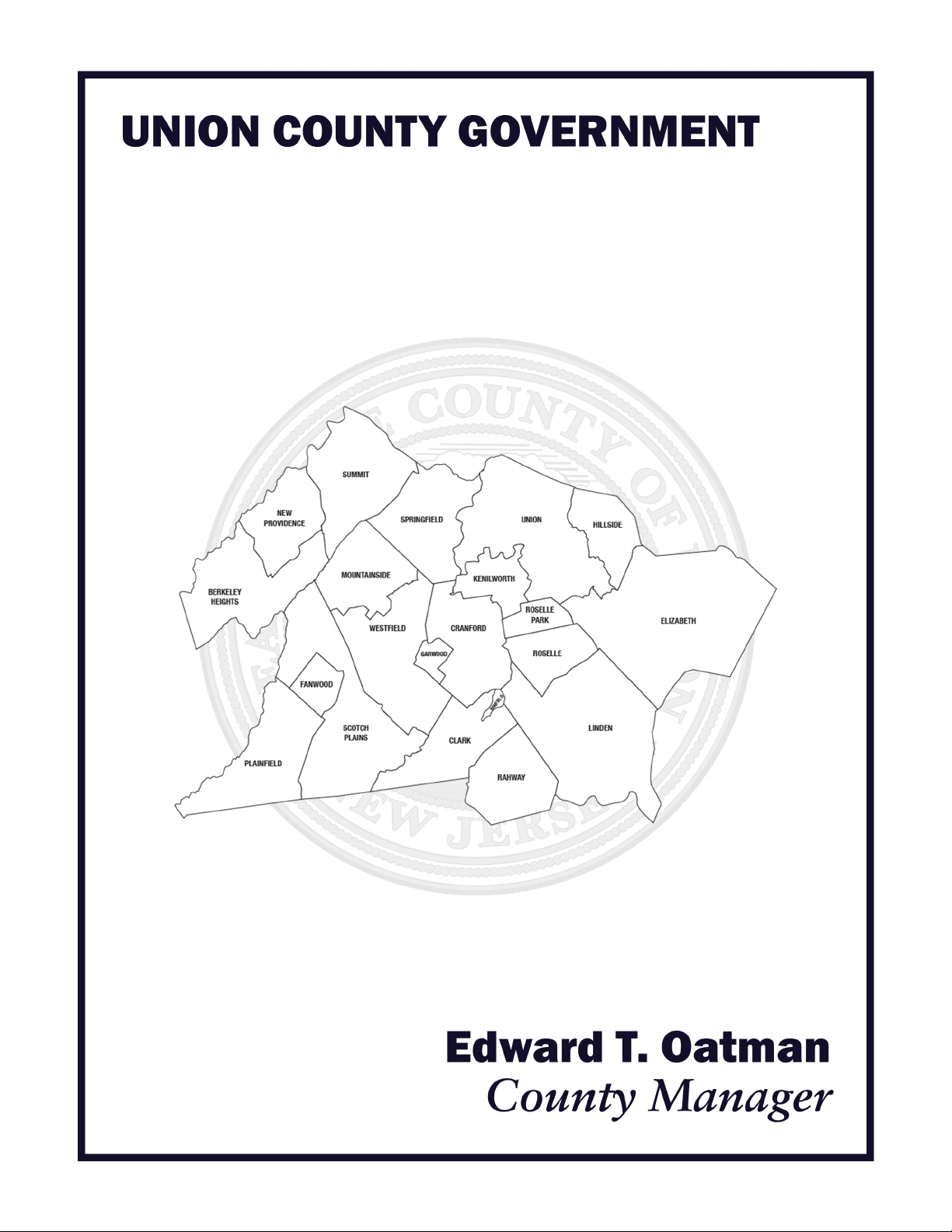 UNION COUNTY GOVERNMENT 2025 Executive Budget