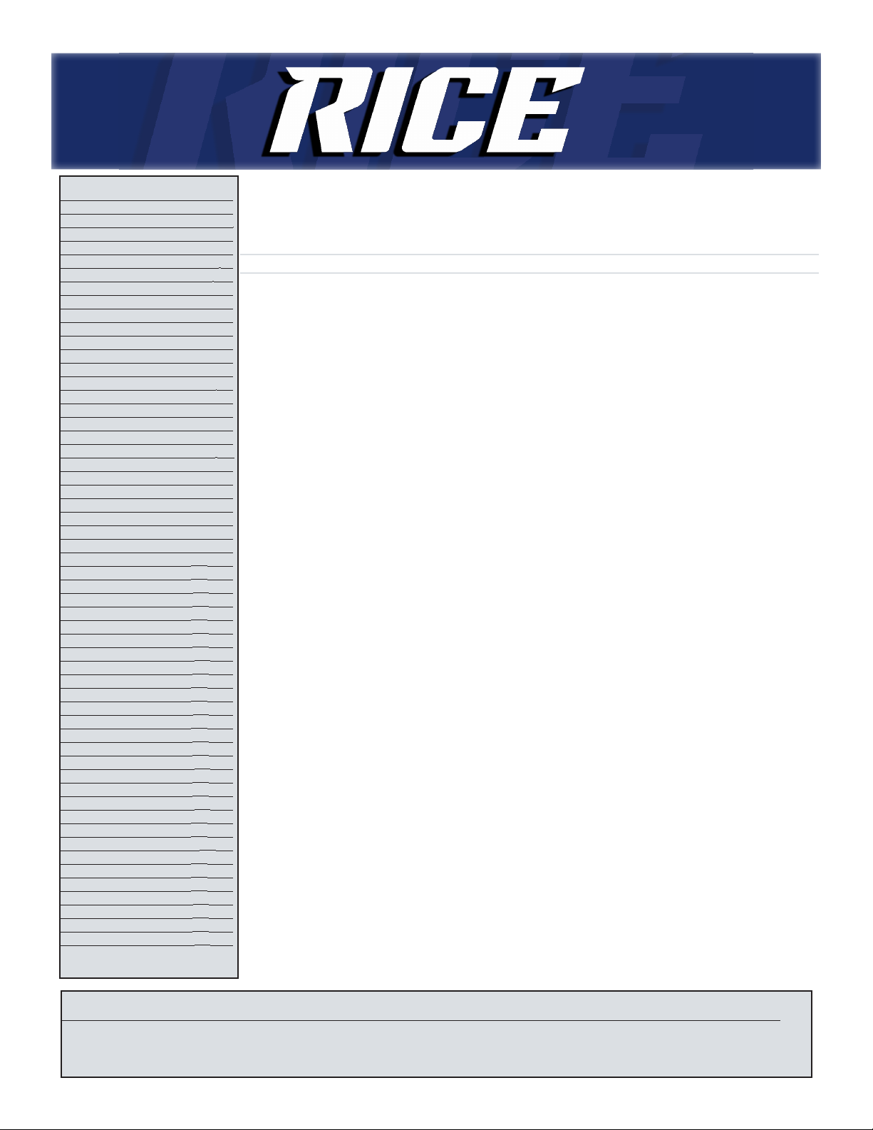 2025 Rice Owls Baseball Notes
