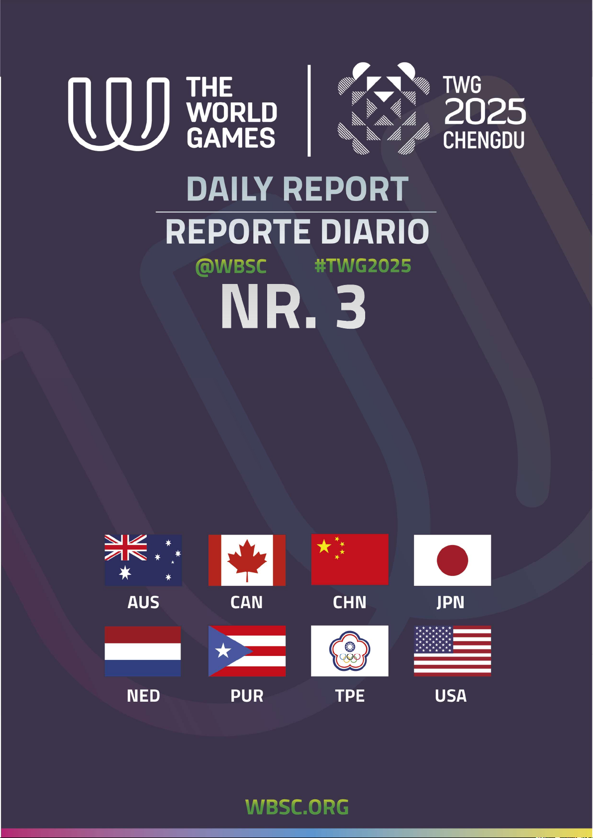 THE WORLD GAMES DAILY REPORT TWG 2025 CHENGDU