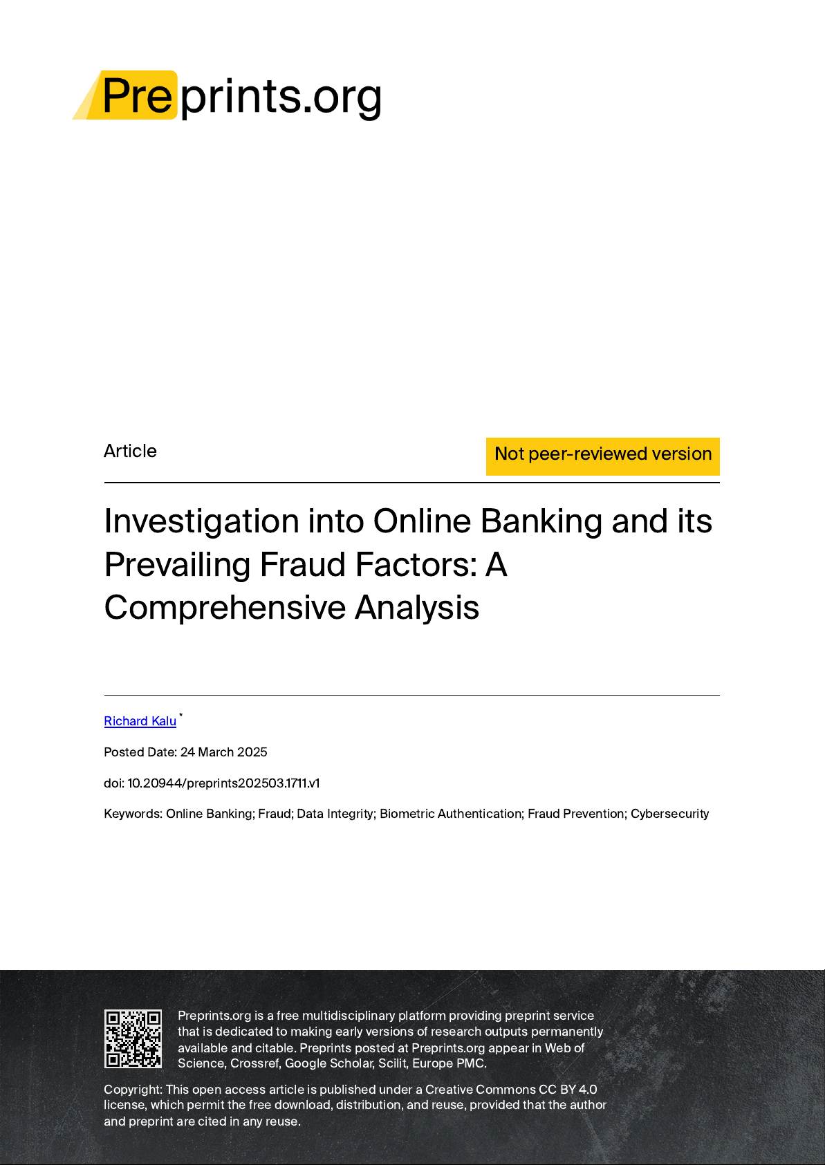 Investigation into Online Banking and its Prevailing Fraud Factors: A Comprehensive Analysis