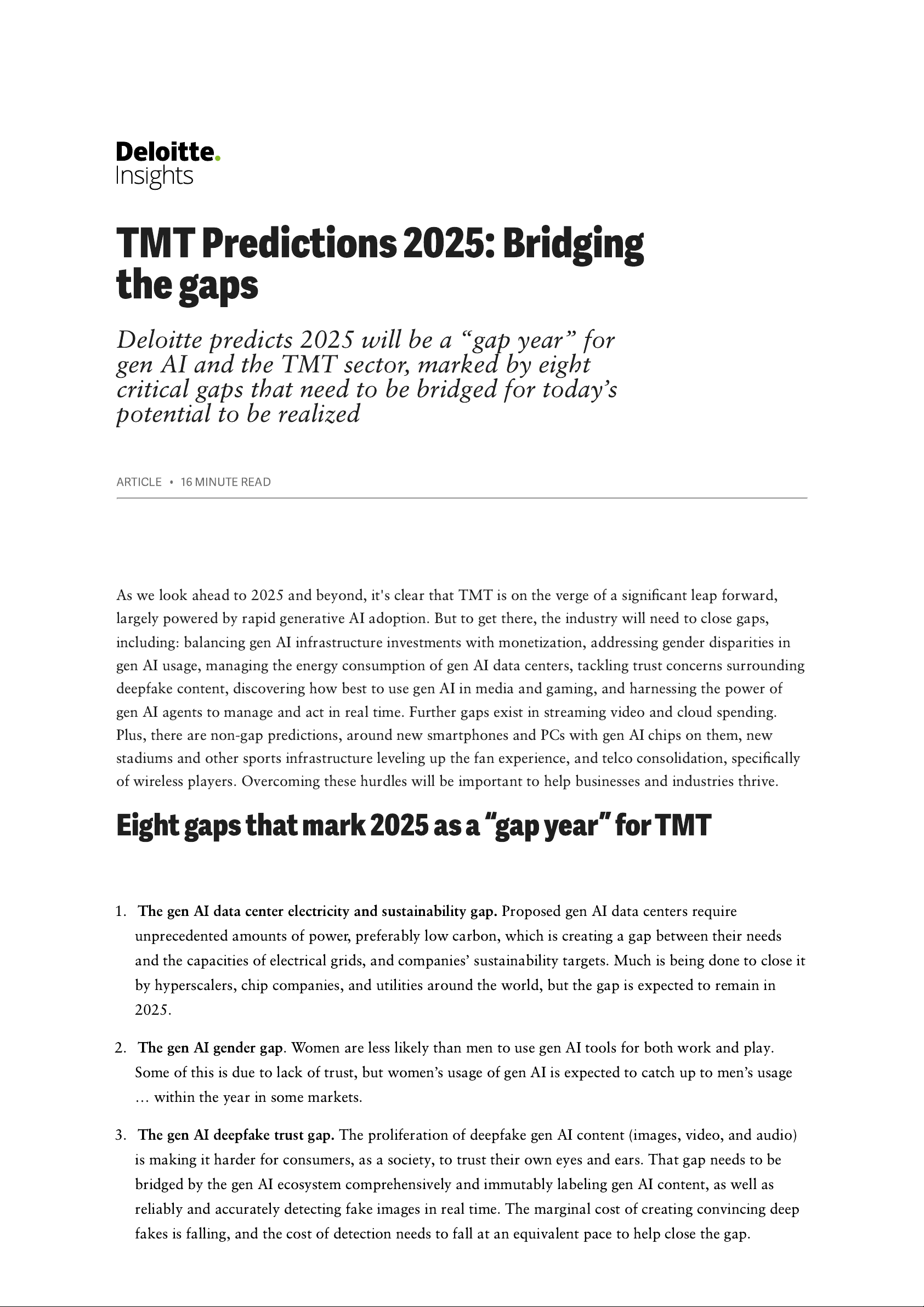 TMT Predictions 2025: Bridging the gaps