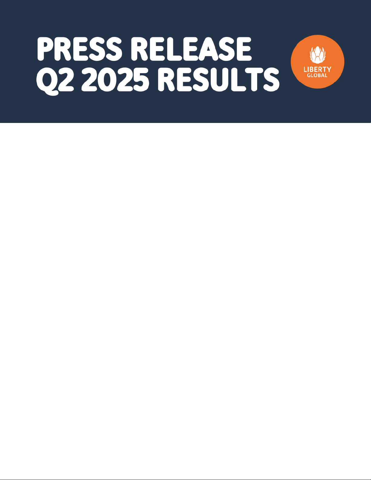 PRESS RELEASE Q2 2025 RESULTS