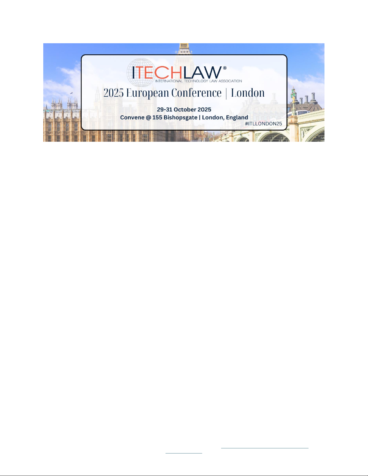 ITECHLAW 2025 European Conference | London