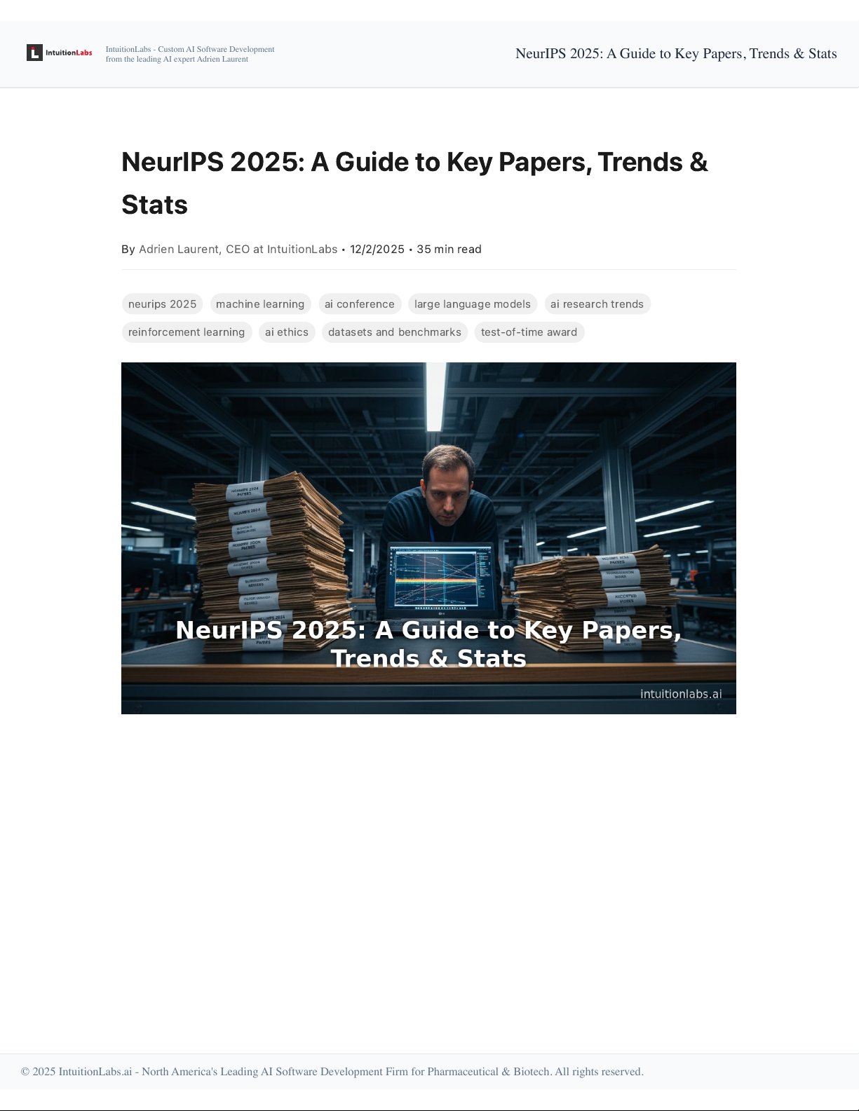 NeurIPS 2025: A Guide to Key Papers, Trends & Stats