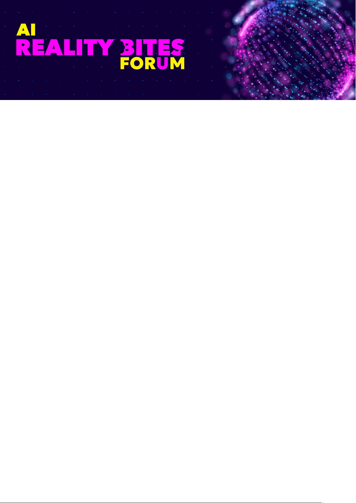 AI Reality Bites Forum 2025 BEYOND FORUM Agenda