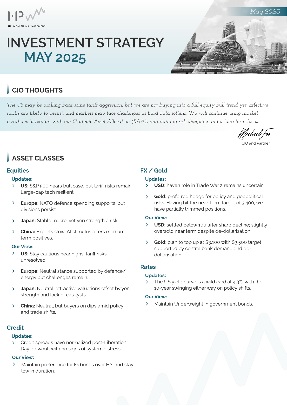 INVESTMENT STRATEGY MAY 2025