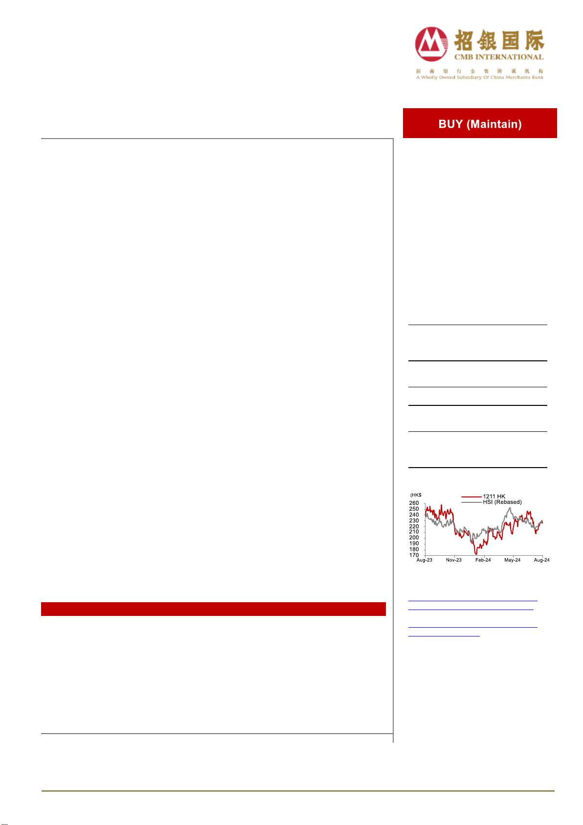 BYD (1211 HK) Solid sales, earnings outlook despite mixed 2Q