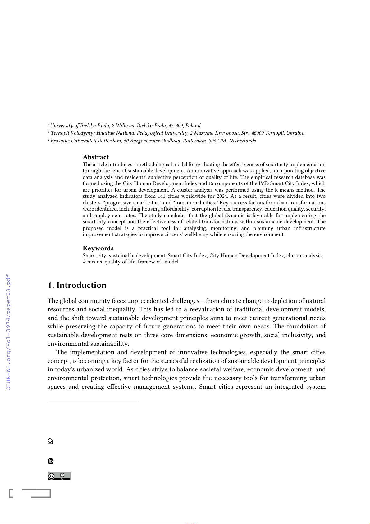 A Framework Model for Evaluating Smart City Implementation Through the Lens of Sustainable Development*
