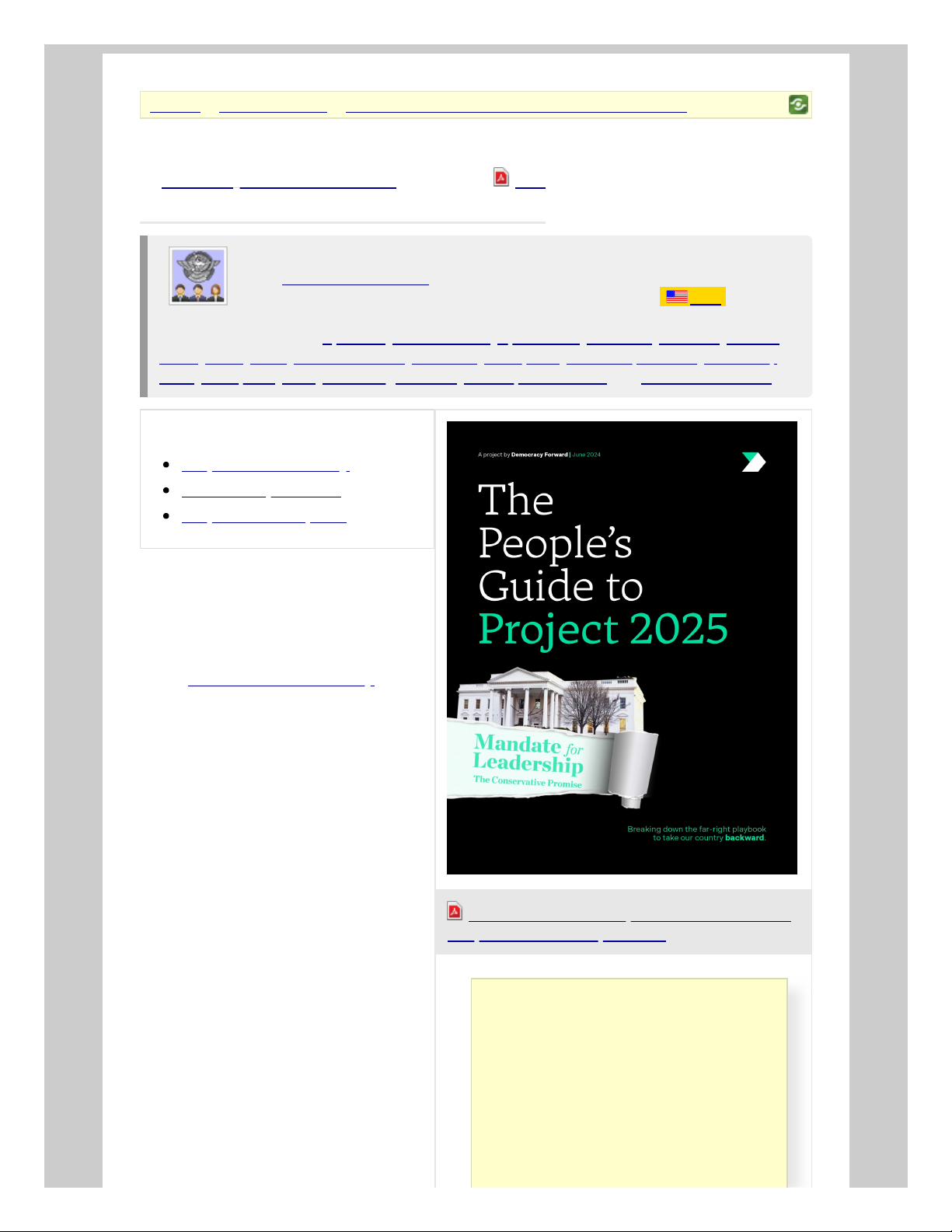 Democracy Forward: People's Guide to Project 2025