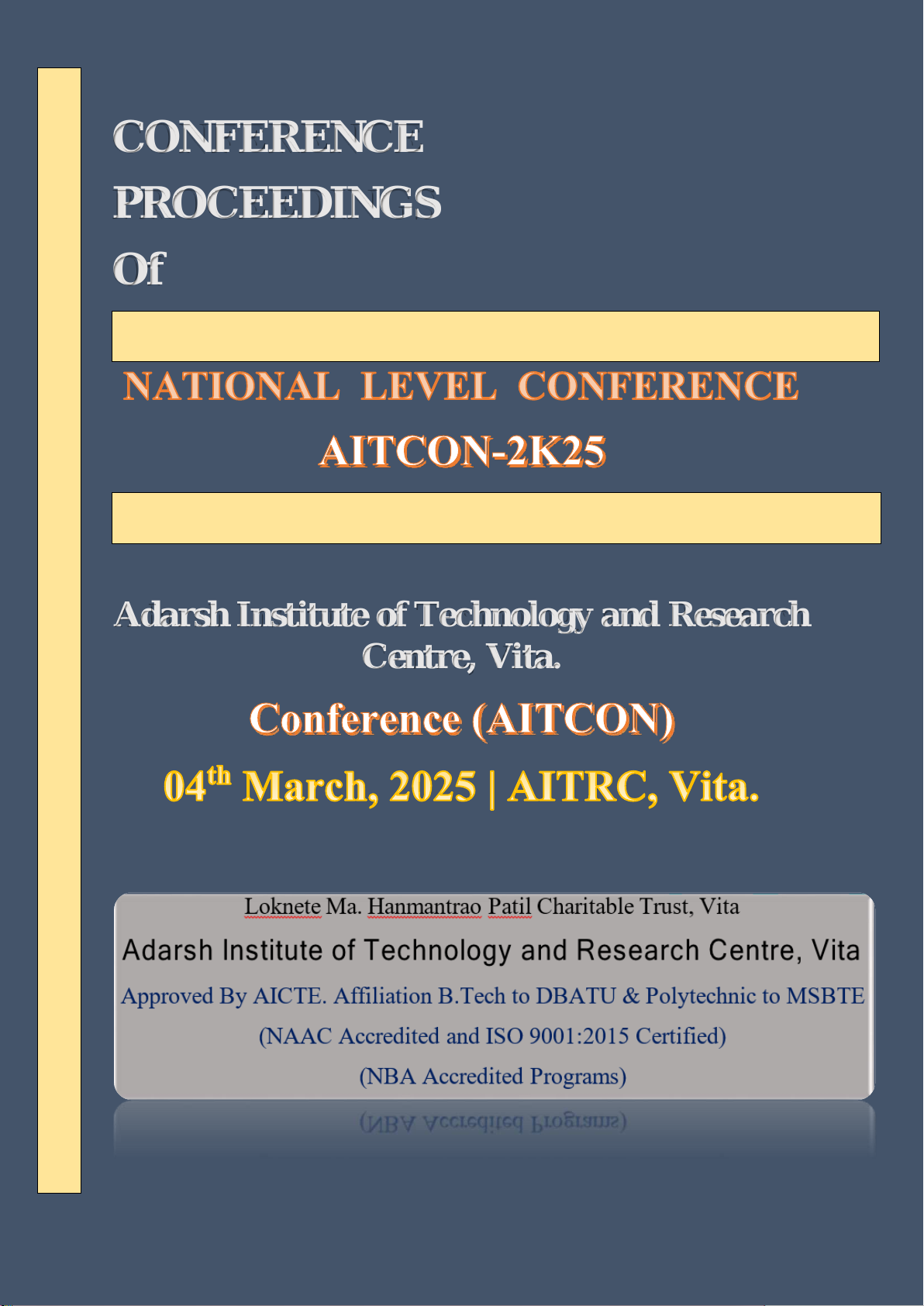 CONFERENCE PROCEEDINGS Of NATIONAL LEVEL CONFERENCE AITCON-2K25
