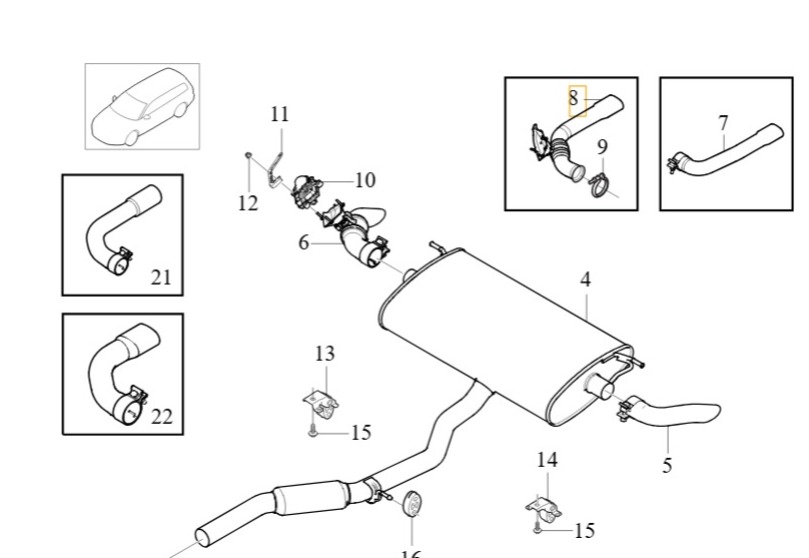 Tubo de escape - VOLVO - 31432100