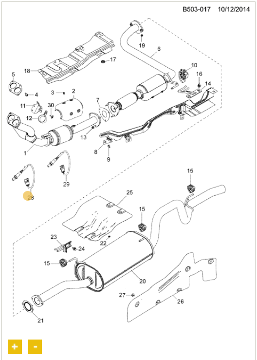 Sensor de oxigênio - GM - 24578396
