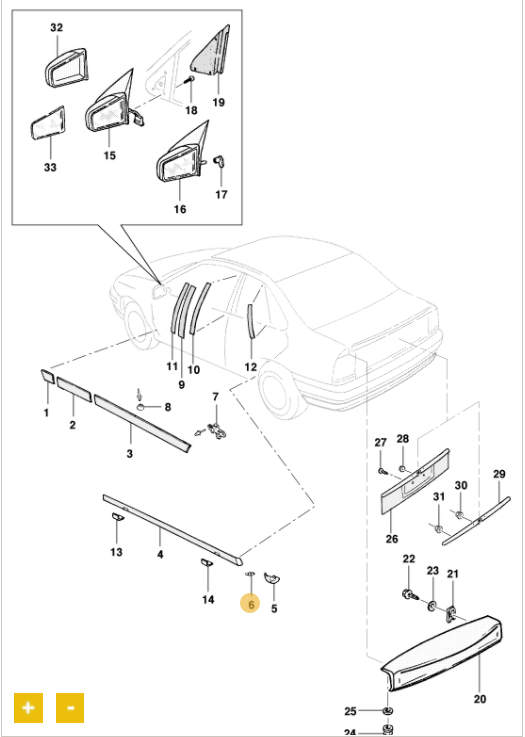 Rebite da moldura - GM - 90087290