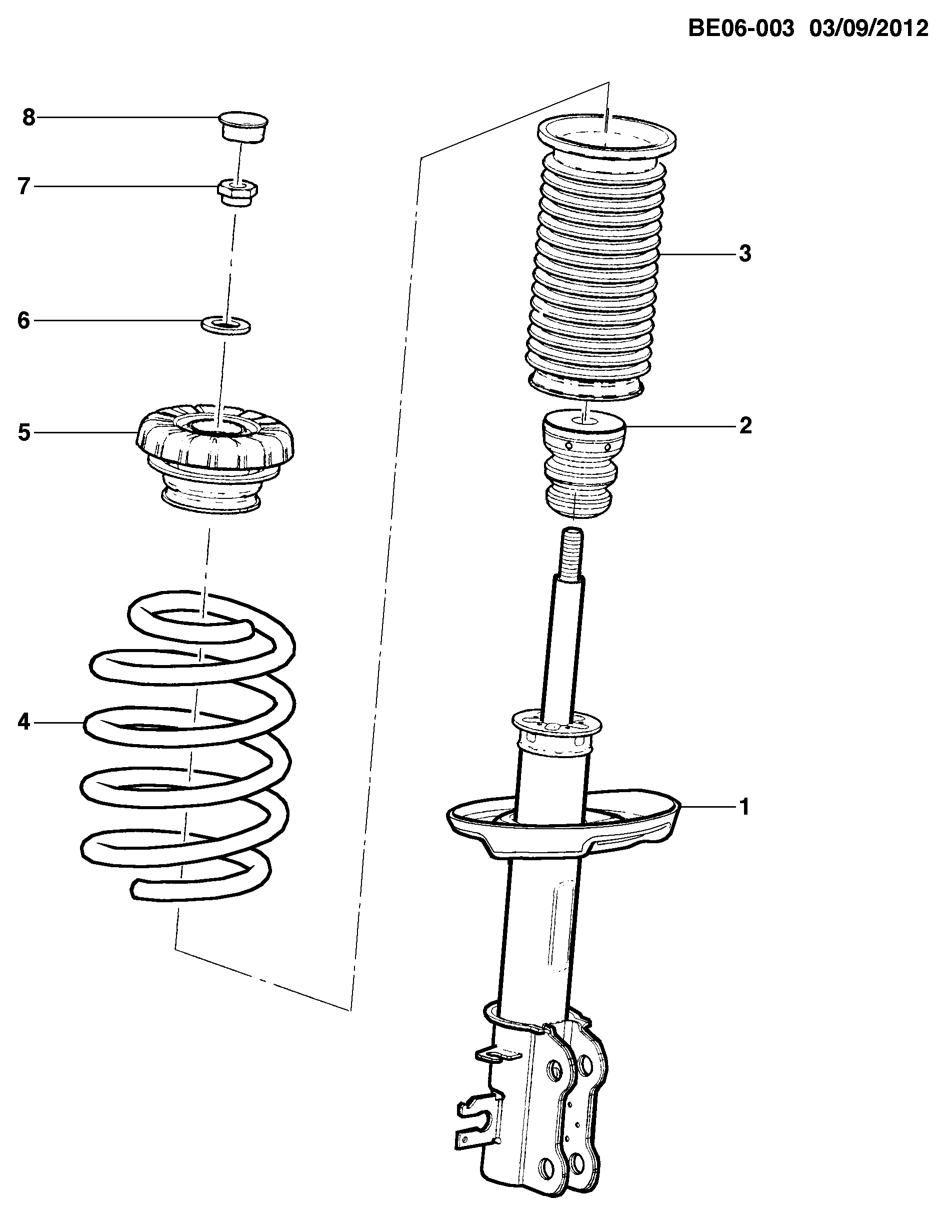 Coxim da suspensão dianteira - GM - 95227628