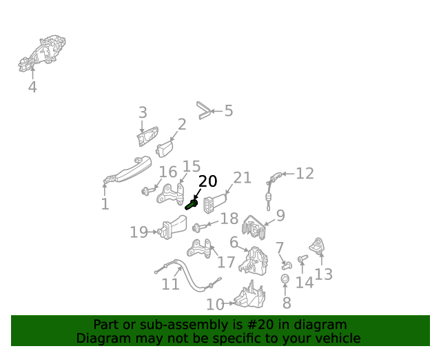 Parafuso da porta - LAND ROVER - LR114221
