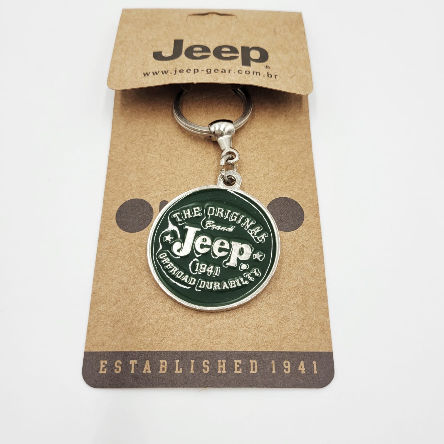 CHAVEIRO JEEP REDONDO ORIGINAL VERDE