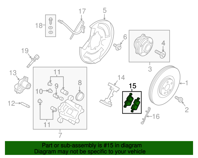 Pastilha de freio traseira - VOLVO - 32287431