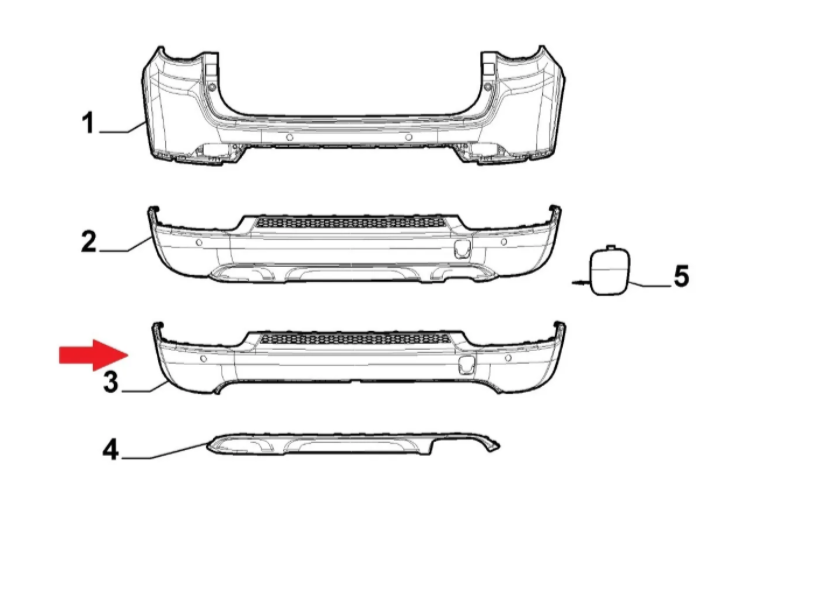Parachoque traseiro - JEEP - K68351583AB
