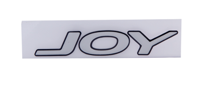 EMBLEMA JOY (GRAFITE VAZADO)