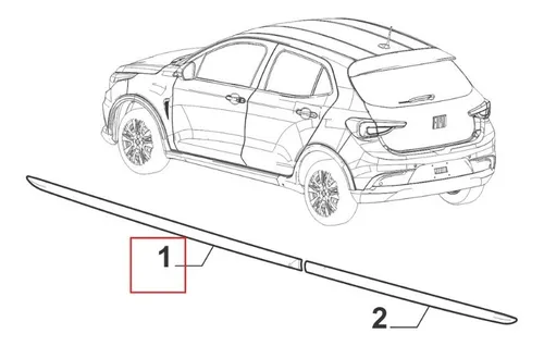 Friso porta dianteira - FIAT - 100260436