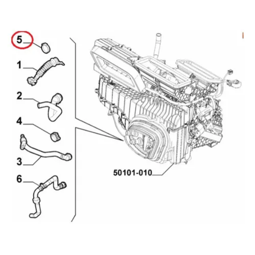 Braçadeira mangueira do radiador - JEEP - 10860870