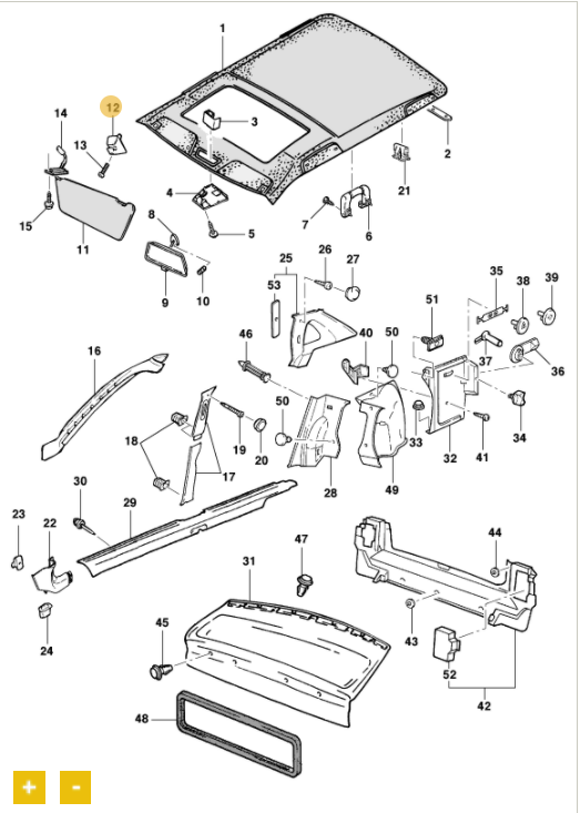 Suporte presilha quebra sol - GM - 90332334