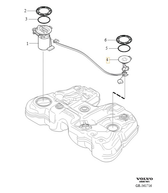 Sensor de nível do tanque - VOLVO - 31274048