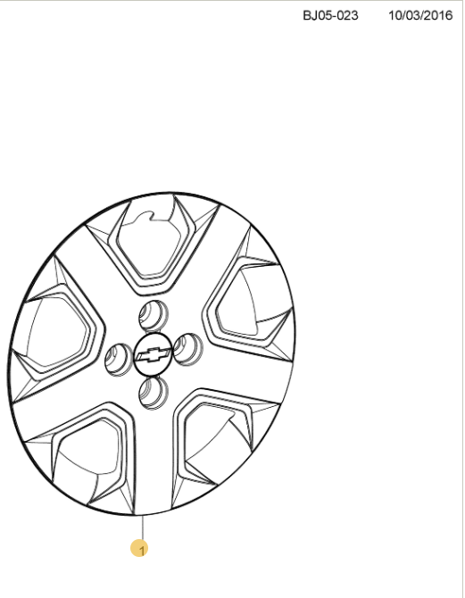 Calota da roda - GM - 94755489
