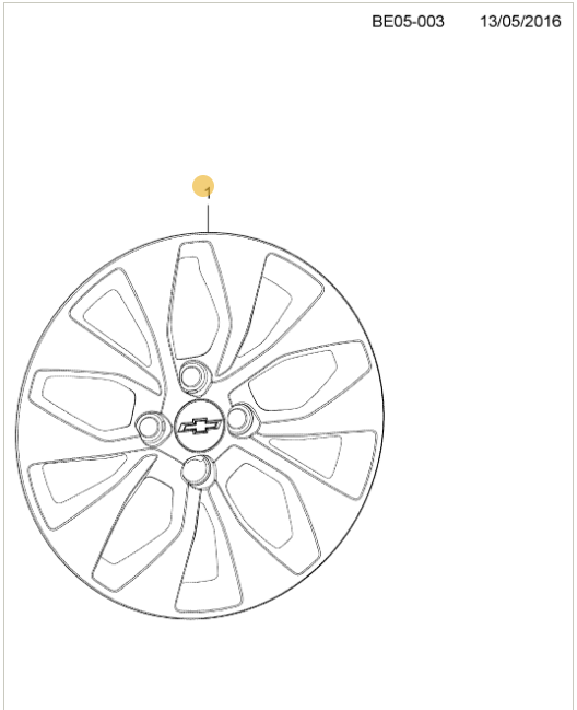 Calota da roda - GM - 52151725