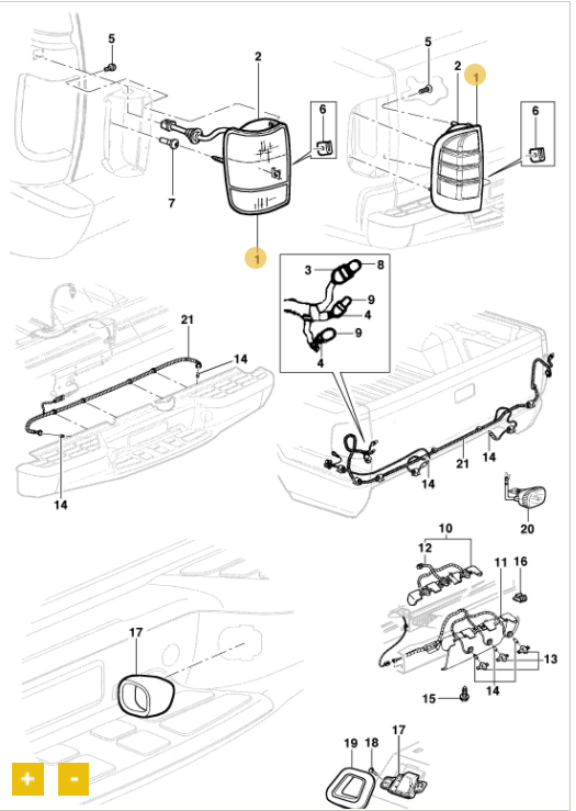 Lanterna traseira direita - GM - 93216412