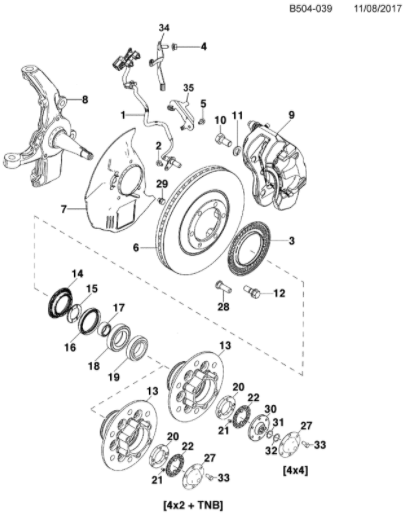 Retentor roda dianteira - GM - 98036594