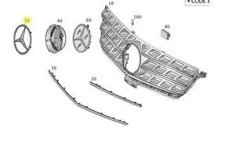 Emblema dianteiro Mercedes - MERCEDES - A0008172116