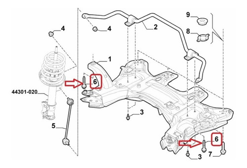Parafuso da suspensão dianteira - FIAT - 51972813