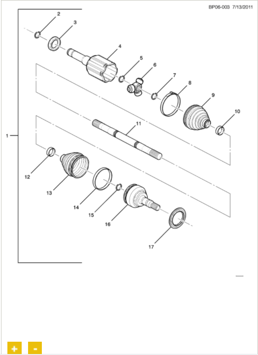Coifa da junta homocinética dianteira - GM - 13465166