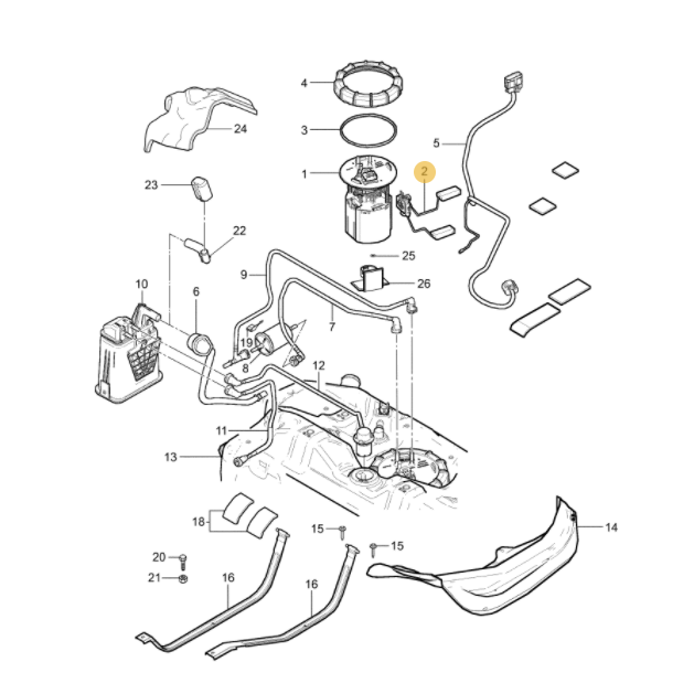 Sensor de nível de combustível - GM - 13530011