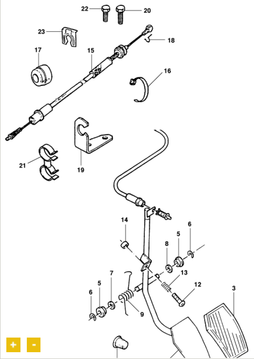 Almofada do pedal do acelerador - GM - 90232022