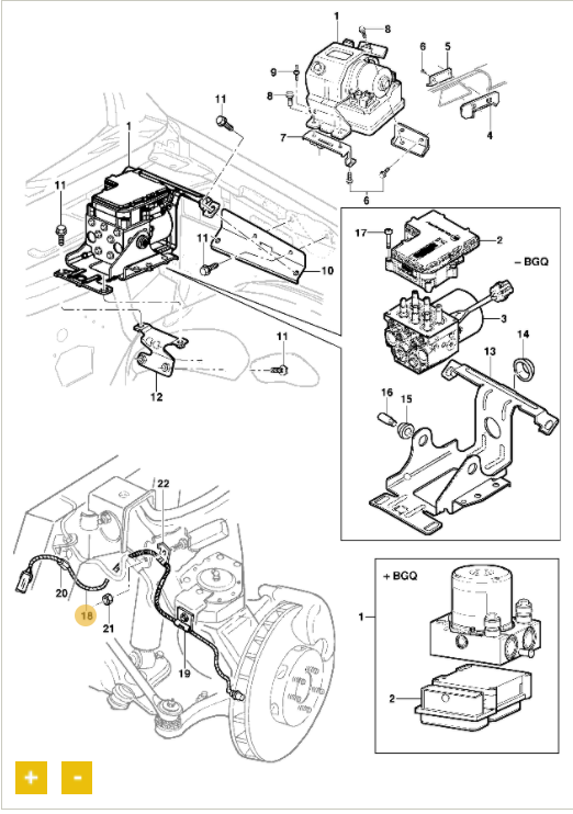 Sensor de velocidade dianteiro - GM - 94749256