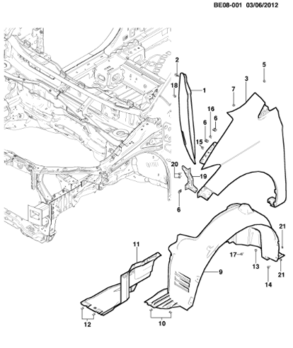 Parabarro dianteiro direito - GM - 52103878