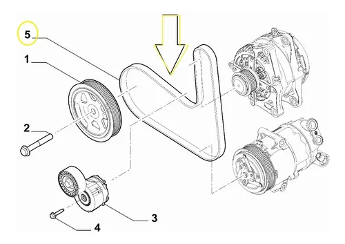 Correia do alternador - JEEP - 46348571