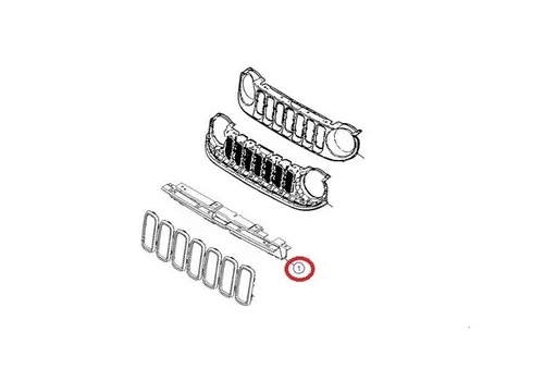 Reforço do parachoque dianteiro - JEEP - 735599115