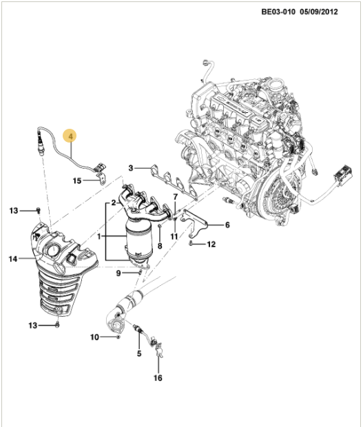 Sensor de oxigênio - GM - 24580510