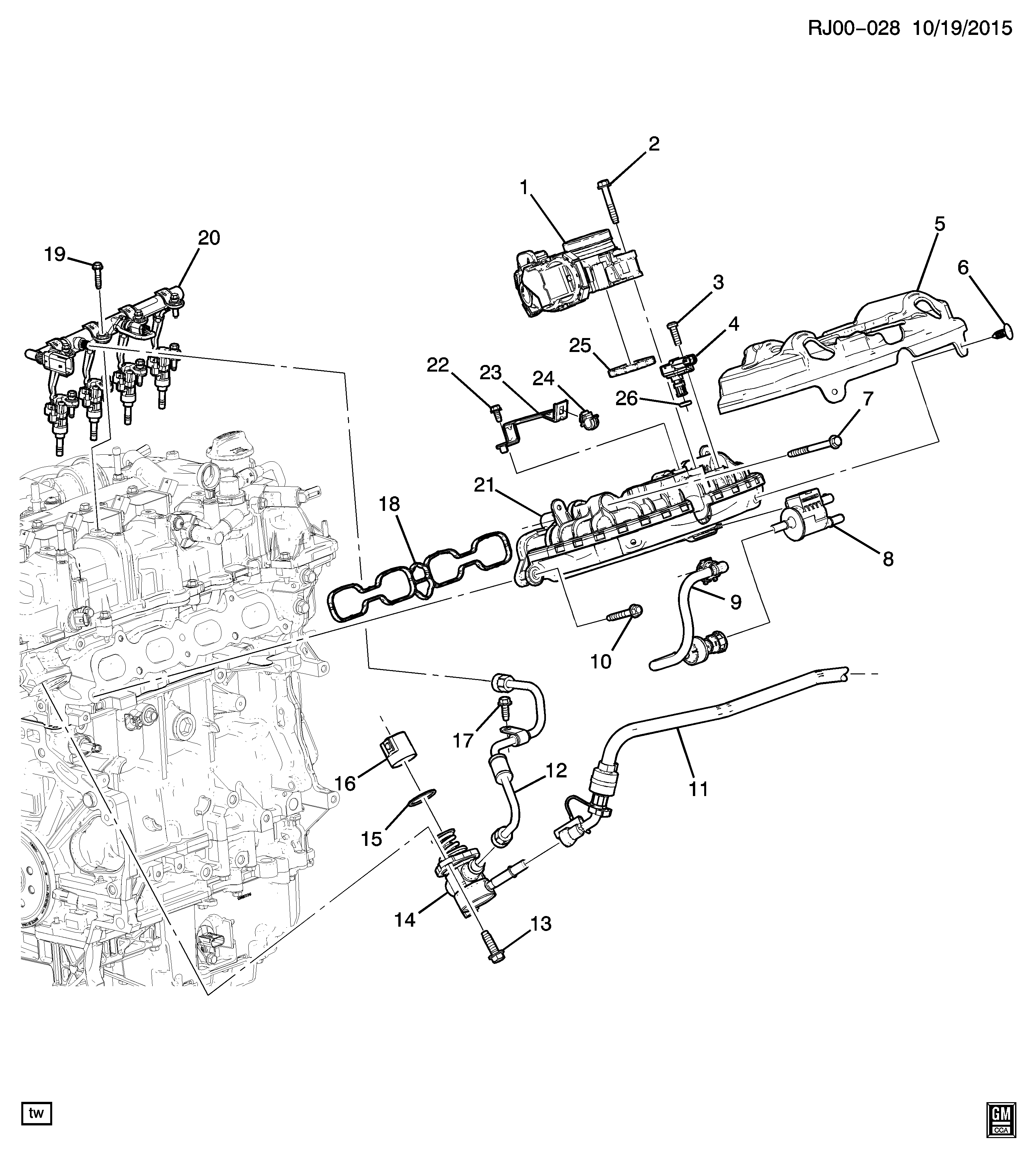 Bomba de combustível - GM - 12682079
