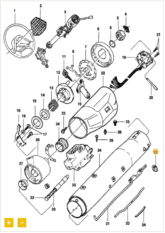 Engrenagem cilindro da ignição - GM - 93271134