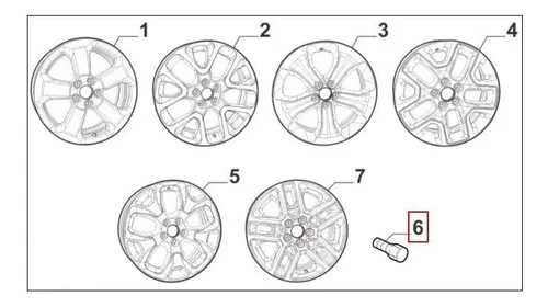 Parafuso da roda - JEEP - 52035199