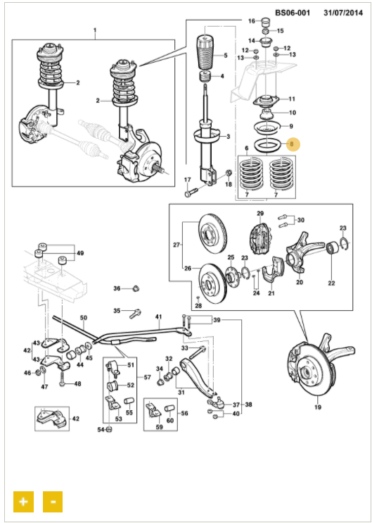 Assento da mola dianteira - GM - 90170695