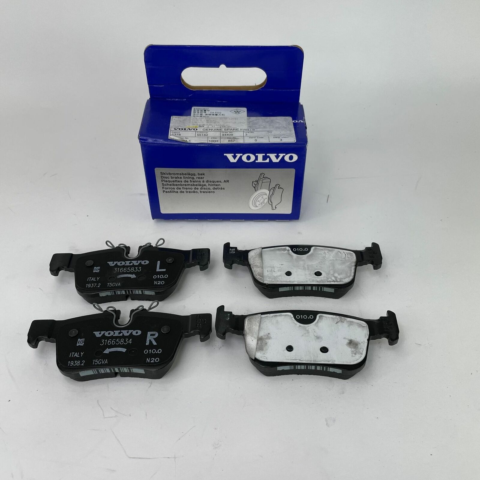 Pastilha freio dianteira - VOLVO - 31665837